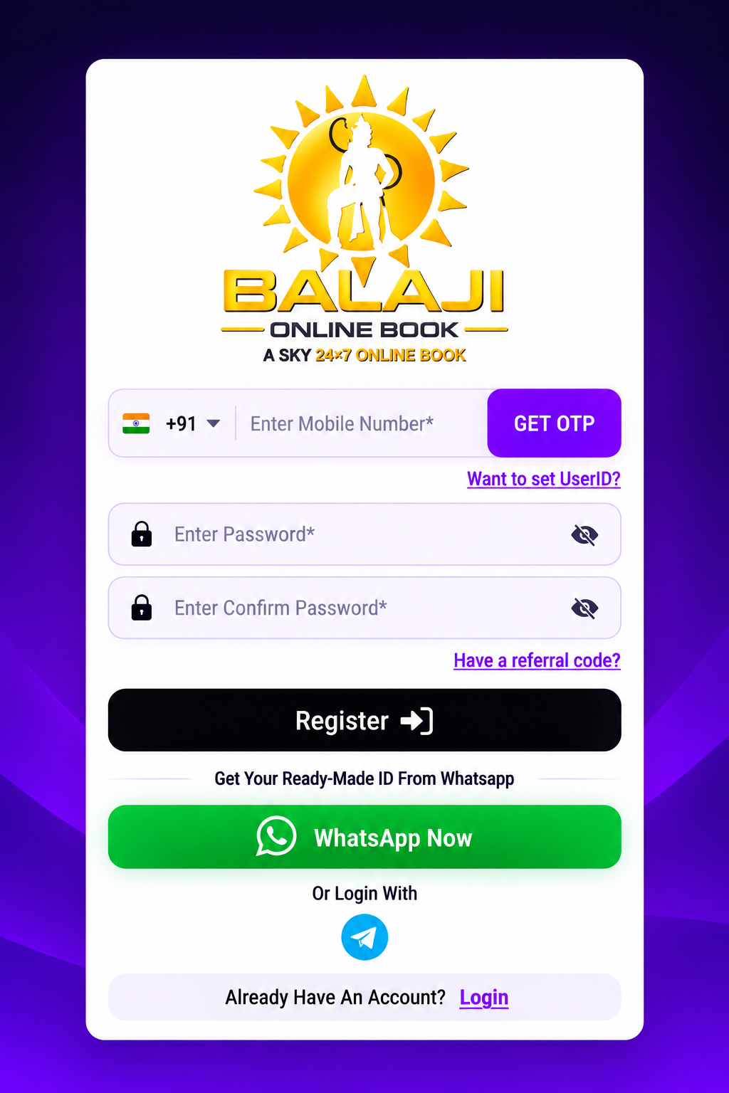Balaji Online Book